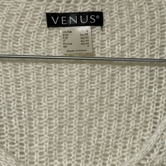 Venus Sweater High Low back Black and white Large strips size Small - Picture 4 of 6